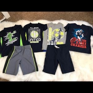 Boys sports themed play clothes bundle